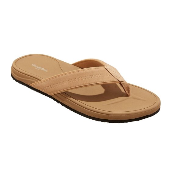 NWT Goodfellow & Co Mens Ian Comfort Flip Flop Thong Sandals Tan Brown M (9-10) - Picture 1 of 10